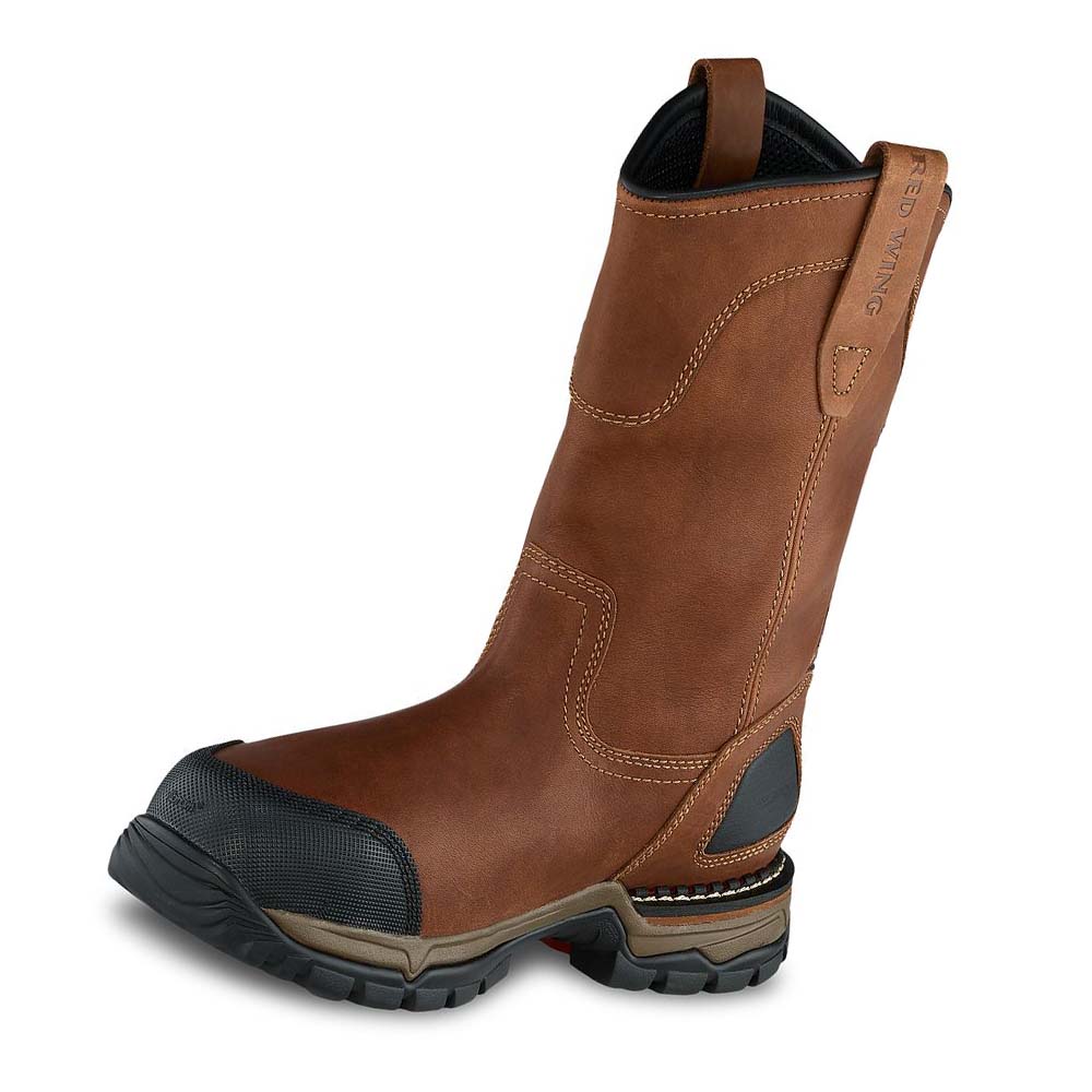 Red Wing FlexForce® 11-inch Waterproof Safety Toe Pull On Men's Boots Coffee | ZA 234DFM